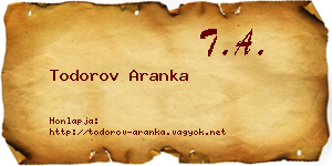 Todorov Aranka névjegykártya